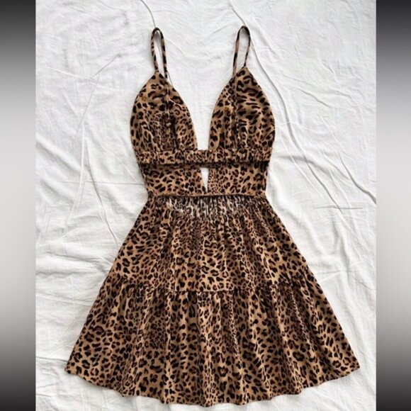 SHEIN Leopard Print Mini Dress - Picture 2 of 6